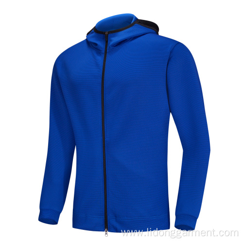 men women polyester hooded sport running jacket